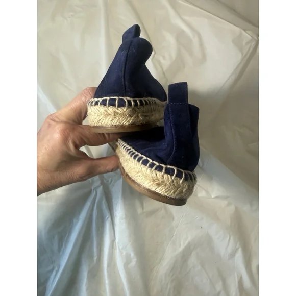 Anya Hindmarch Navy Espadrilles Size 37 Leather Suede - Picture 8 of 14